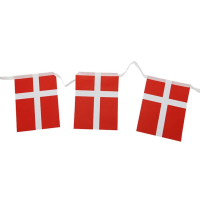 Dannebrog guirlande i papir 