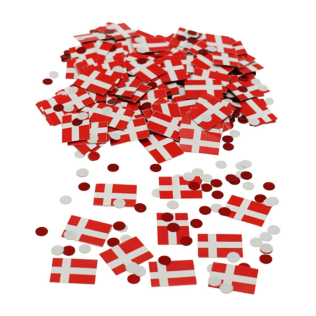 Konfetti med danske flag