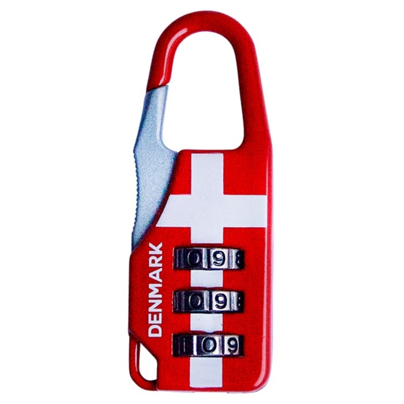 Kuffertlås Dannebrog - Flagformet