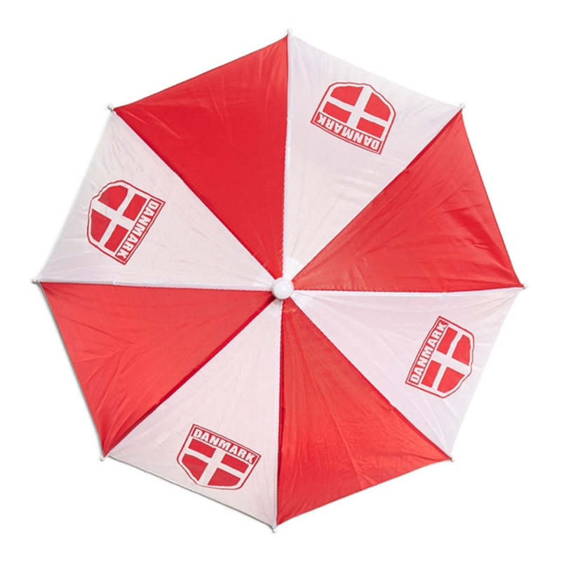 Paraply hat - Danmark - Rød/hvid