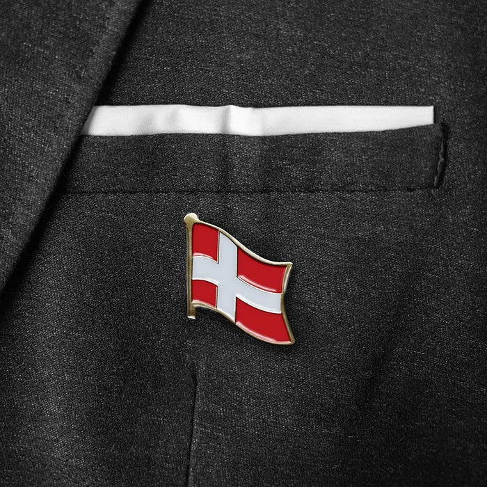 Dannebrog pin nål