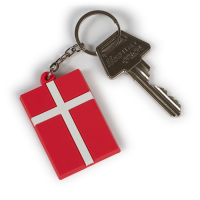 Nøglering med dannebrogsflag