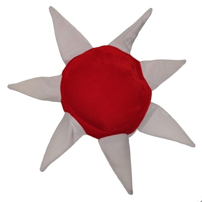 Roligan hat i rød og hvid