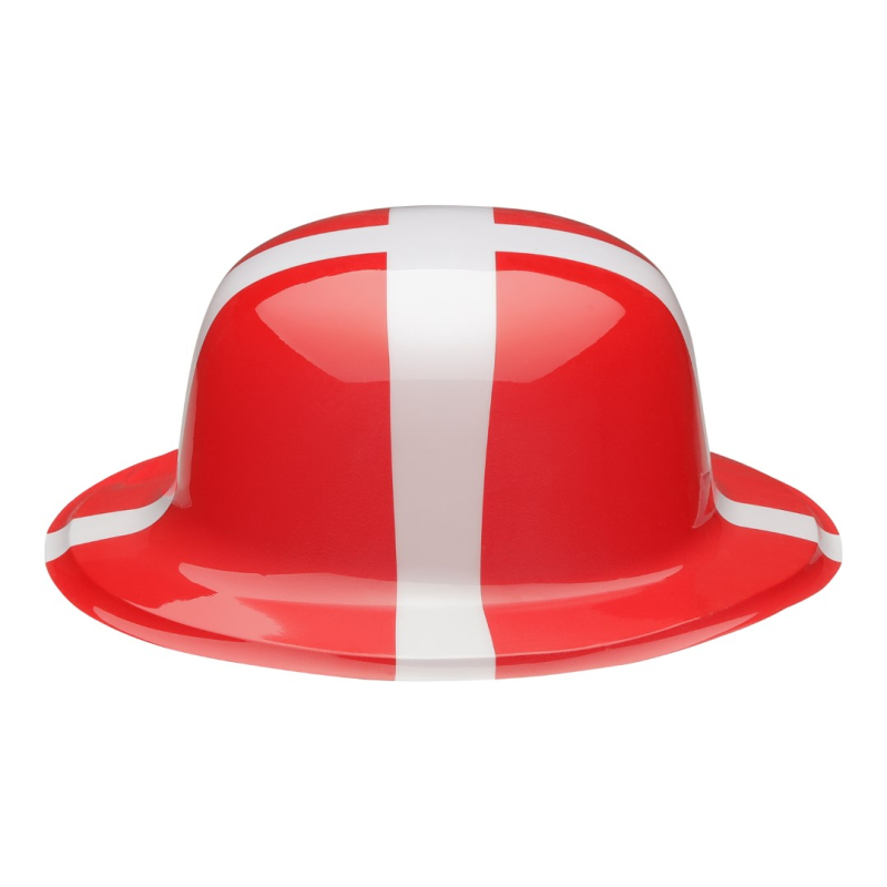 Billede af Danmark hat - Rød/hvid