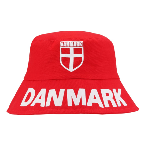 Danmark bøllehat i rød og hvid