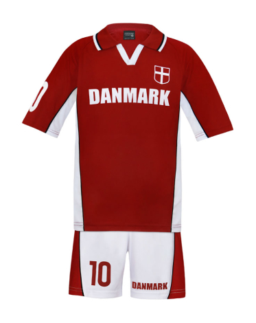 Fodboldsæt Danmark med nummer 10