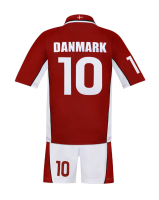 Fodboldsæt Danmark til børn set bagfra
