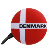 Cykel ringeklokke med Dannebrog set oppefra