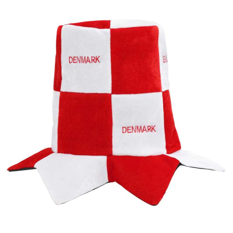 Roligan hat denmark i rød og hvid
