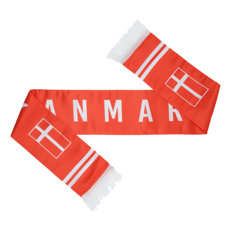 Rødt tørklæde med 