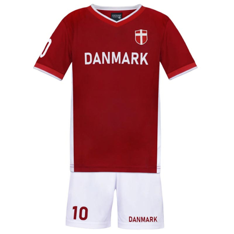 Rødt børne-fodboldsæt med 