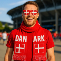 Danmark fan halstørklæde