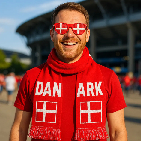 Danmark fan halstørklæde