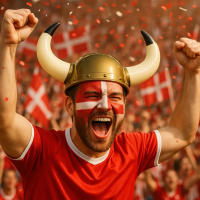 Vikinghjelm med horn