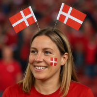 Danmark hårbøjle med Dannebrogsflag