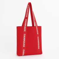 Rød Danmark kanvas taske med 