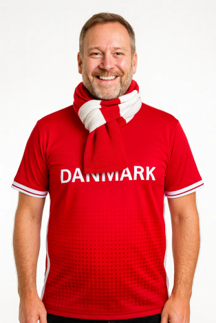 Danmark fodboldtrøje i rød