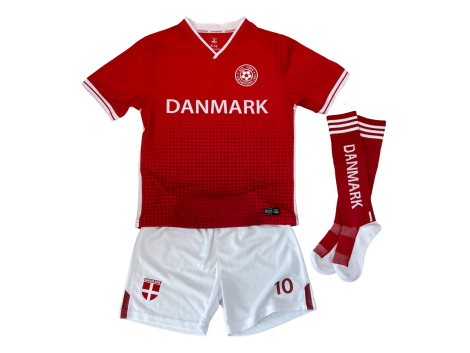 Komplet danmark fodboldsæt til børn