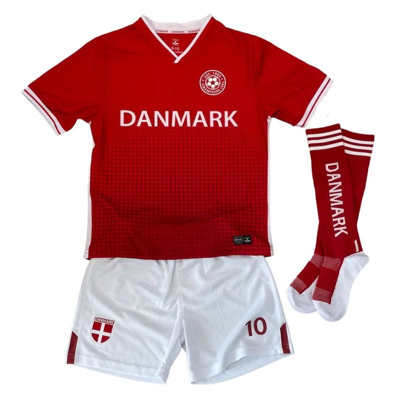 Komplet danmark fodboldsæt til børn