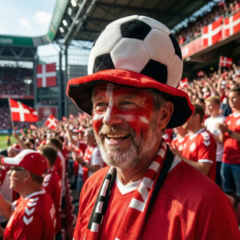 Roligan med fodboldhat på i Parken