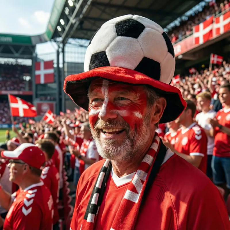 Roligan med fodboldhat på i Parken