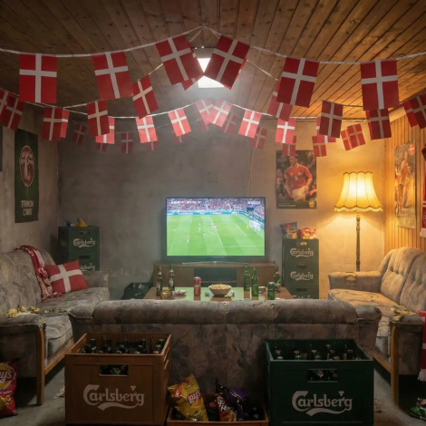 Dannebrog guidelande i en 