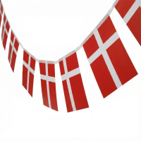 Dannebrog guirlande på 2,5 meter