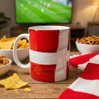 Dannebrog krus i TV stue