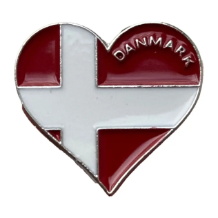 Pin – Hjerteformet Dannebrog