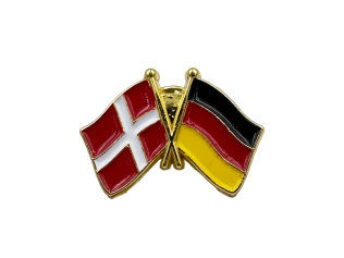 Danmark-Tyskland flag pin – venskabspin med dansk og tysk flag