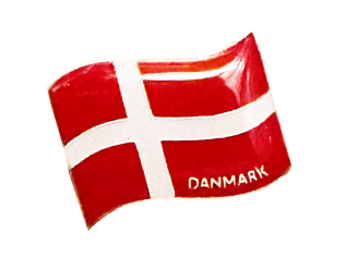 DK Flag pin – rød og hvid Dannebrog emaljeret souvenir nål