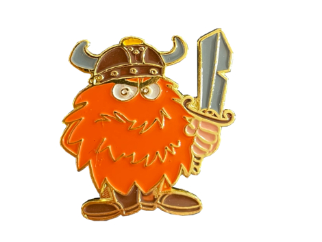 Angry Viking pin – emaljeret grøn vikinge nål souvenir
