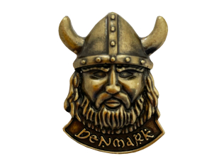 Viking pin – emaljeret vikingekriger souvenir fra Danmark