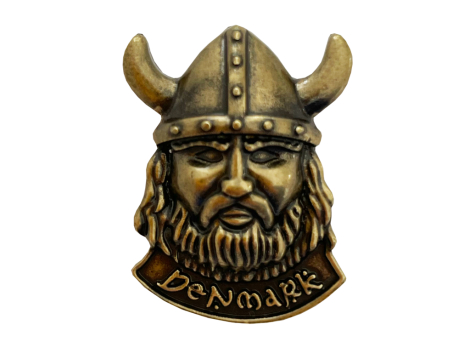 Viking pin – emaljeret vikingekriger souvenir fra Danmark