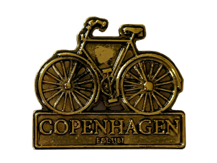 Cykel Copenhagen Bronze pin – bronzefarvet emaljeret cykelpin