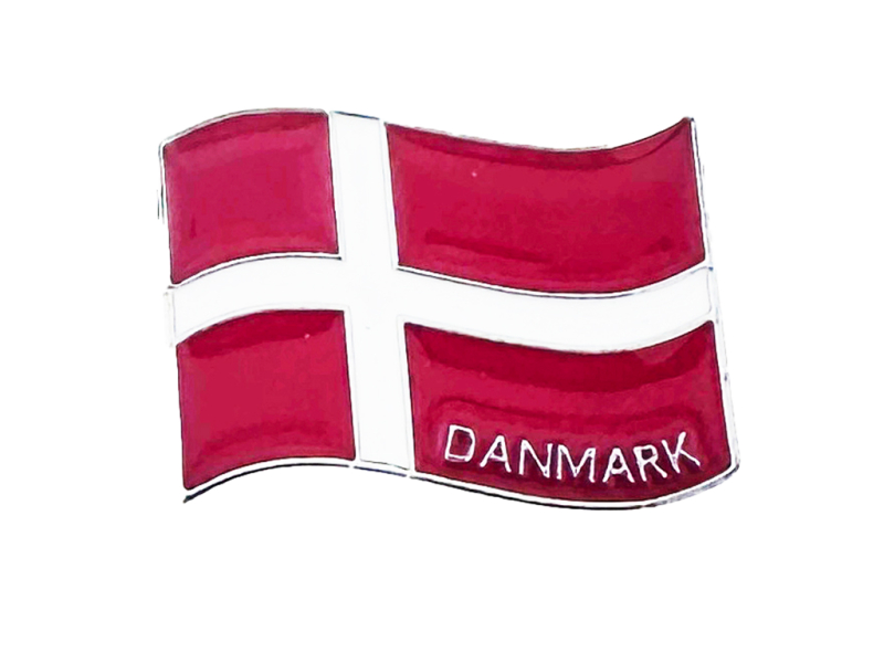 Pin, Bølge Flag Denmark