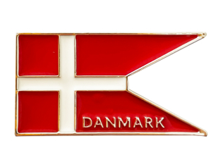 Spids flag Denmark pin – emaljeret dansk flag souvenir