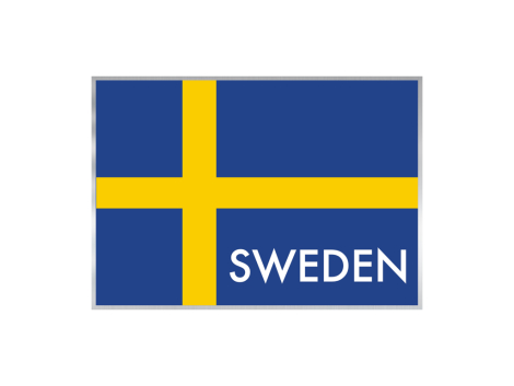 Sweden flag klistermærke – svensk flag souvenir sticker