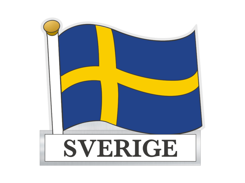 Klistermærke, SE Flag Folie