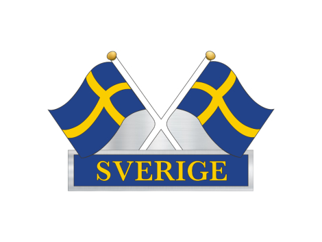 SE 2 flag folie klistermærke – to svenske flag folie souvenir sticker