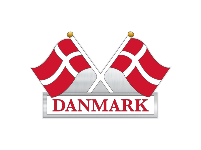 Klistermærke, DK 2 Flag Folie