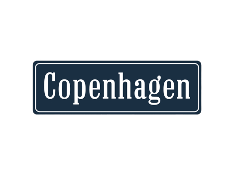 CPH vejskilt folie klistermærke – København gadeskilt souvenir sticker
