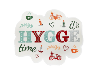 Hygge klistermærke – dansk hygge souvenir sticker