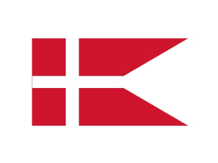 DK flag vimpel klistermærke – Dannebrog vimpel souvenir sticker