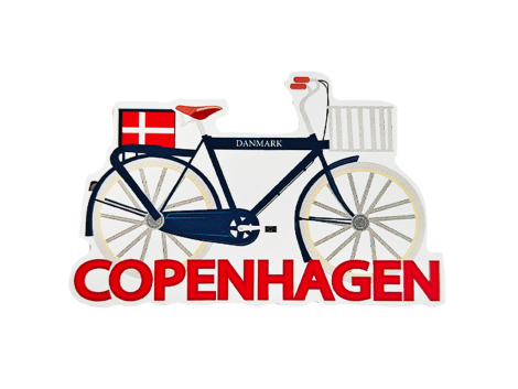 Cykel Copenhagen klistermærke – dansk cykelkultur souvenir sticker