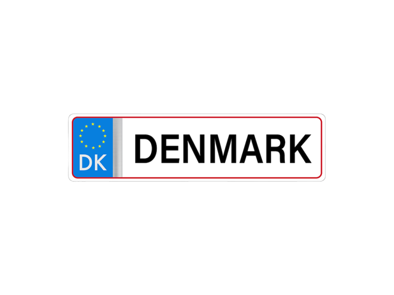 Klistermærke - DK Nummerplade Folie