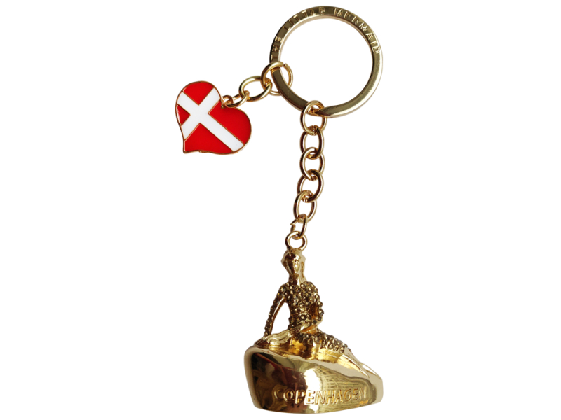 Nøglering, Den Lille Havfruer Med Sten Guld