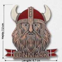 Køleskabsmagnet viking med målene illustreret