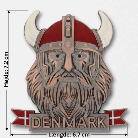 Køleskabsmagnet viking med målene illustreret